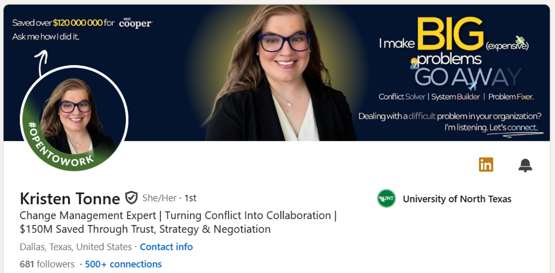 Kristen's LinkedIn Profile Makeover